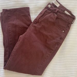 Pacsun mom jeans sz. 26 maroon/brown color.